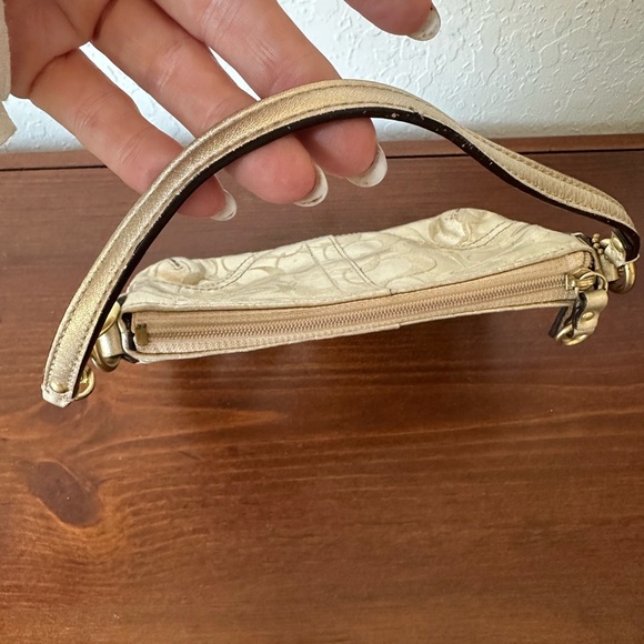 Coach Gold Metallic Wristlet - Picture 6 of 8